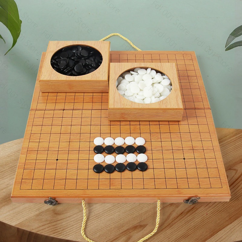 Board Game Strategi - 19ウェイゴーセットバックギャモンボードゲーム、黒と白のチェス盤、戦略的思考と楽しい競技に最適