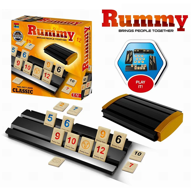 Board Game China - 英語版キッズデジタル麻雀ボードゲーム、インタラクティブな数字カード収納教育用卓上玩具、誕生日用ユニセックスギフト