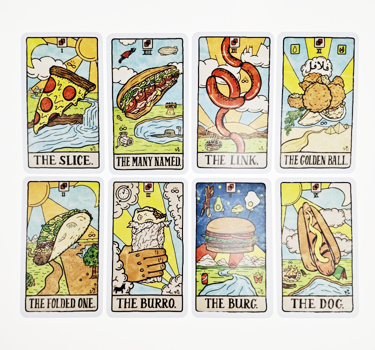 78リットルの食品 & ドリンクカードの新しいタロットコレク - Board Game Illustrator のレビューと価格