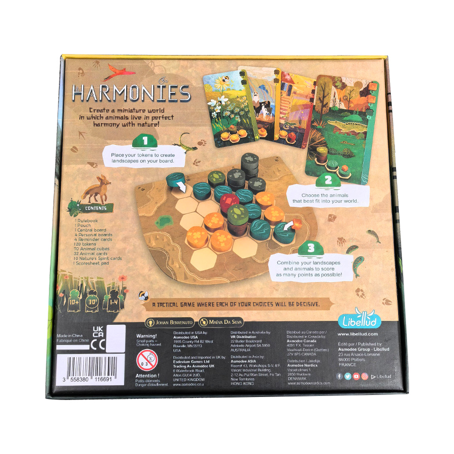 ハーモニー - ボードゲーム - 動物のための風景と生息地の - Board Game Harmonies のレビューと価格